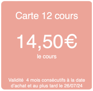 carte multi cours abonnement yoga pilates trimestre la roche sur yon