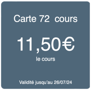 Tarif cours de yoga carte multicours abonnement annuel double