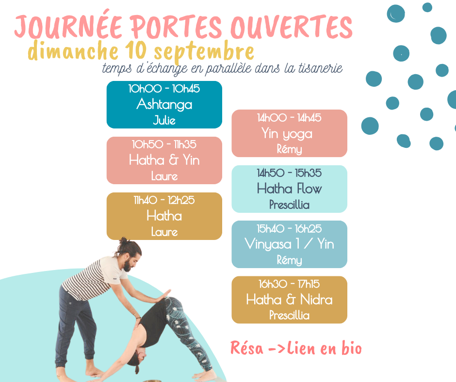 Planning Journee Portes Ouvertes Studio Yoga Flow