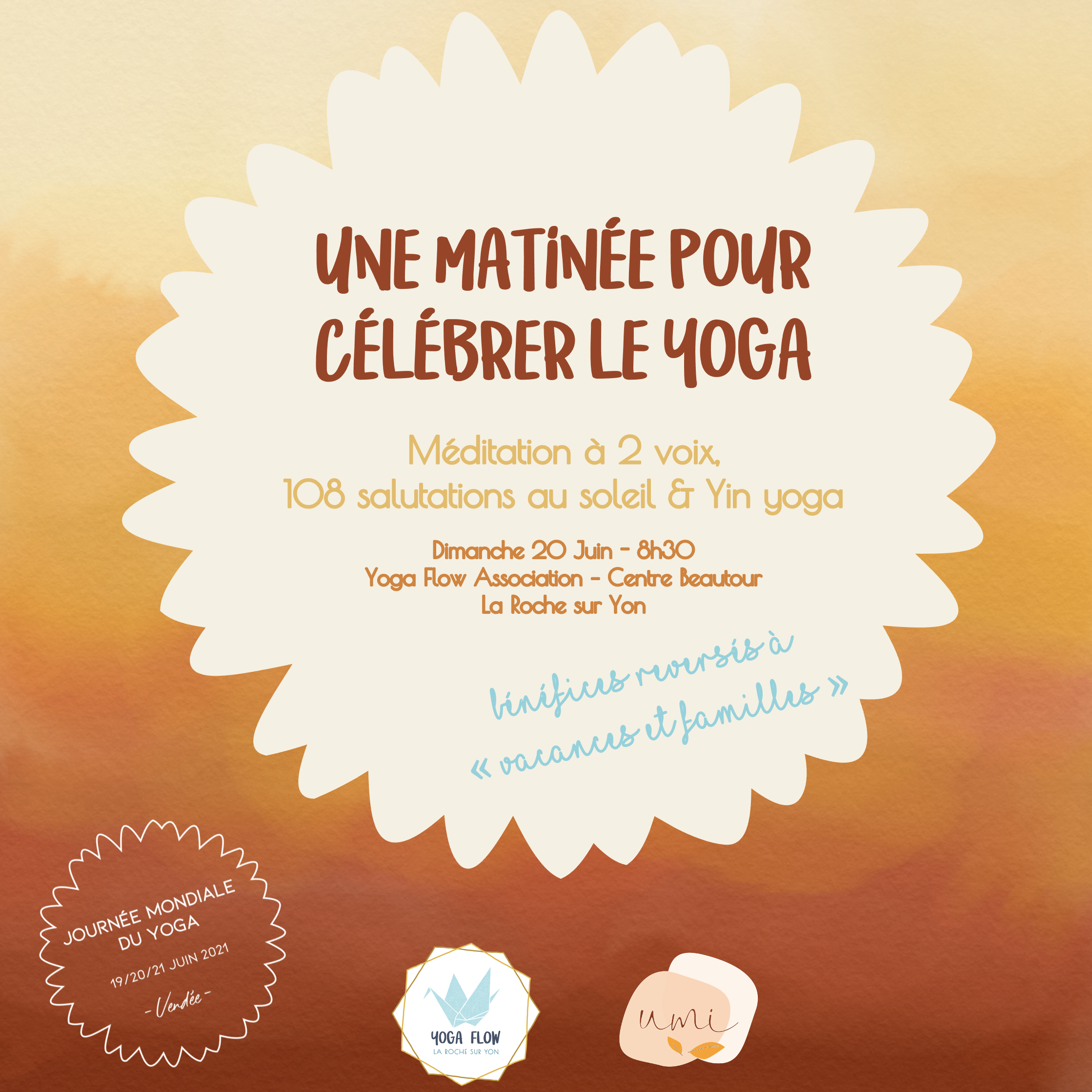 Atelier Journée mondiale du yoga 2021 - une matinée pour célébrer le yoga