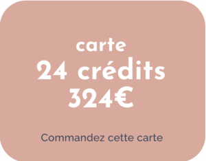 Carte 24 crédits 324€
