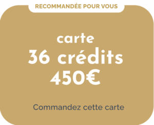 Carte 36 crédits 450€